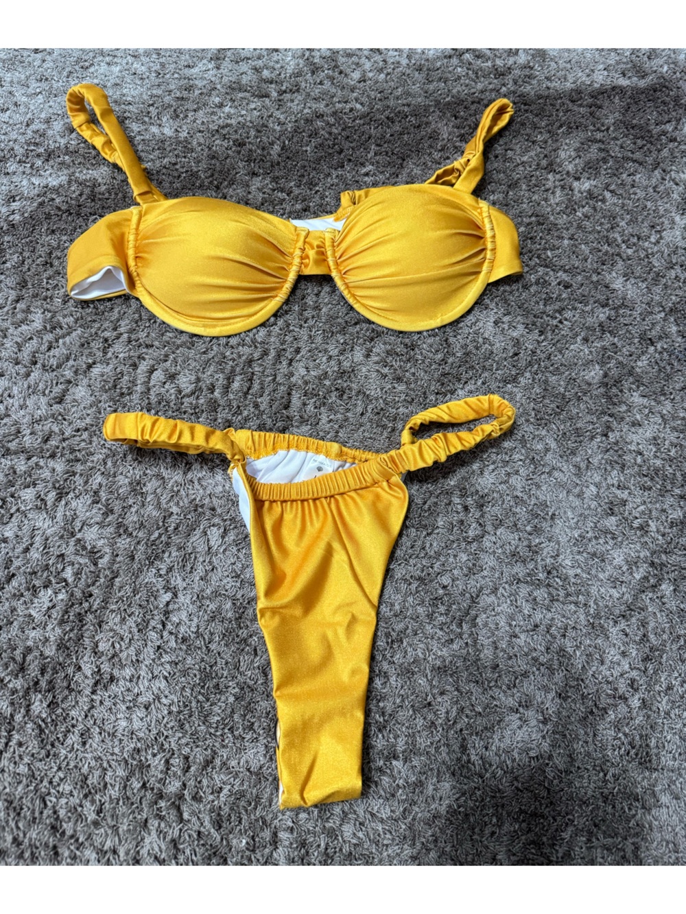 Mermaid swimwear 2 piece yellow swimsuit